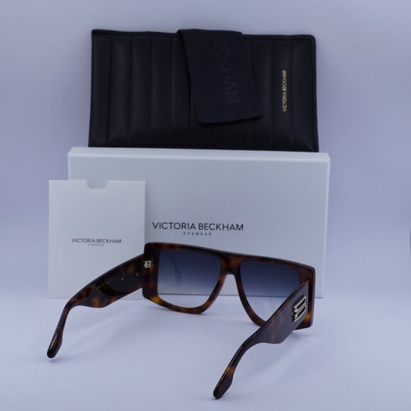 Victoria Beckham VB678S 215 Square Sunglasses – Havana/Blue Gradient - Picture 9 of 9